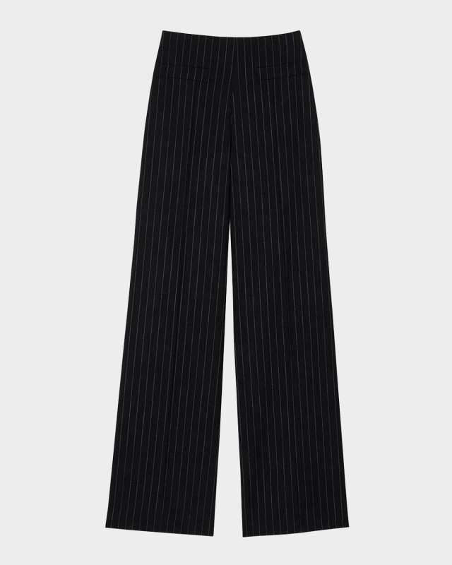 Levallois Chalk Stripe Wide-Leg Trousers